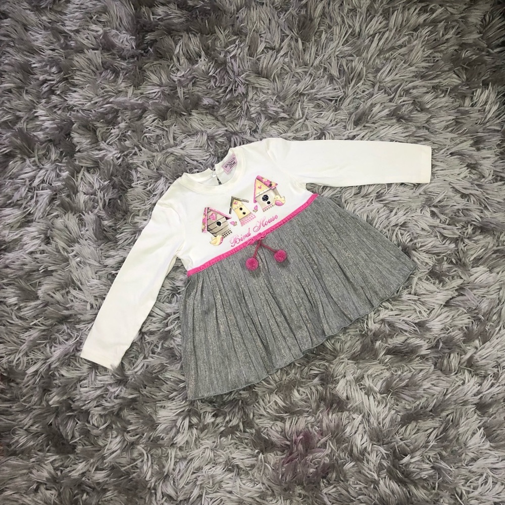 Monnalisa Birdhouse Dress Toddler size 36M